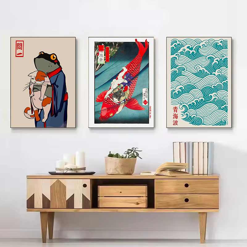 لوحة فنية جدارية بتصميم قط أسو - مراجعة Japanese Lifestyle And Culture وسعره
