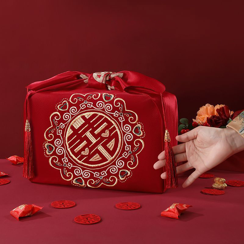 النمط الصيني الأحمر منديل Furo - مراجعة Furoshiki Wrap Cloth وسعره