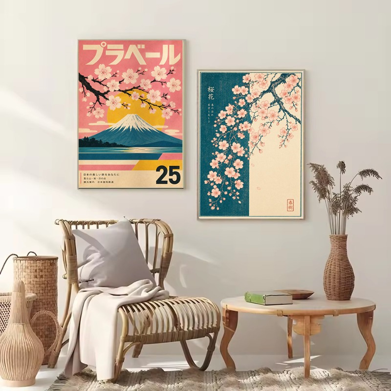 لوحة قماشية جدارية بتصميم عتيق - مراجعة Japanese Lifestyle And Culture وسعره